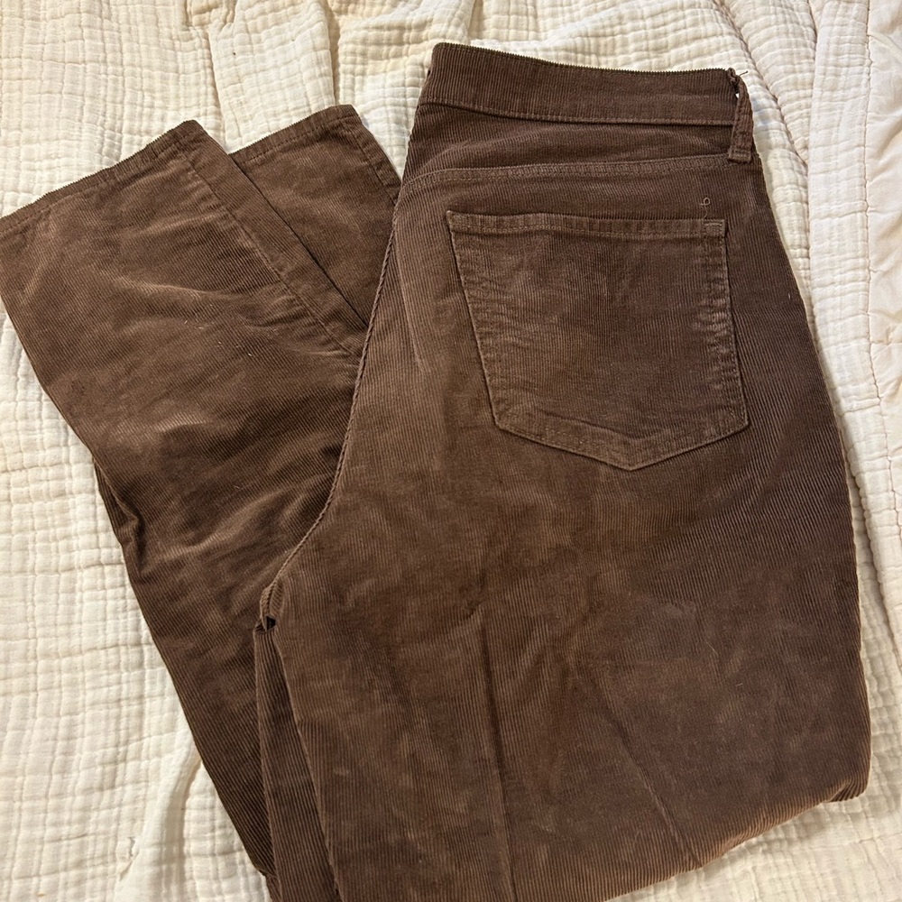 Brown Corduroy straight leg pants
